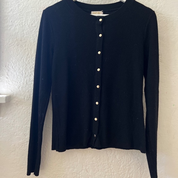 Nation LTD Nona Ribbed Knit Signature Snap-up Cardigan - Picture 2 of 4